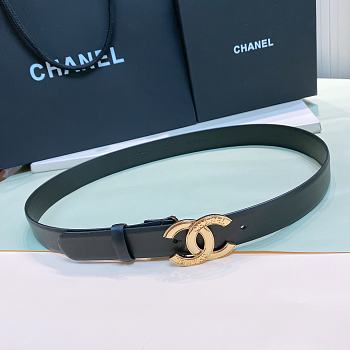 Chanel Black Belt width 3cm