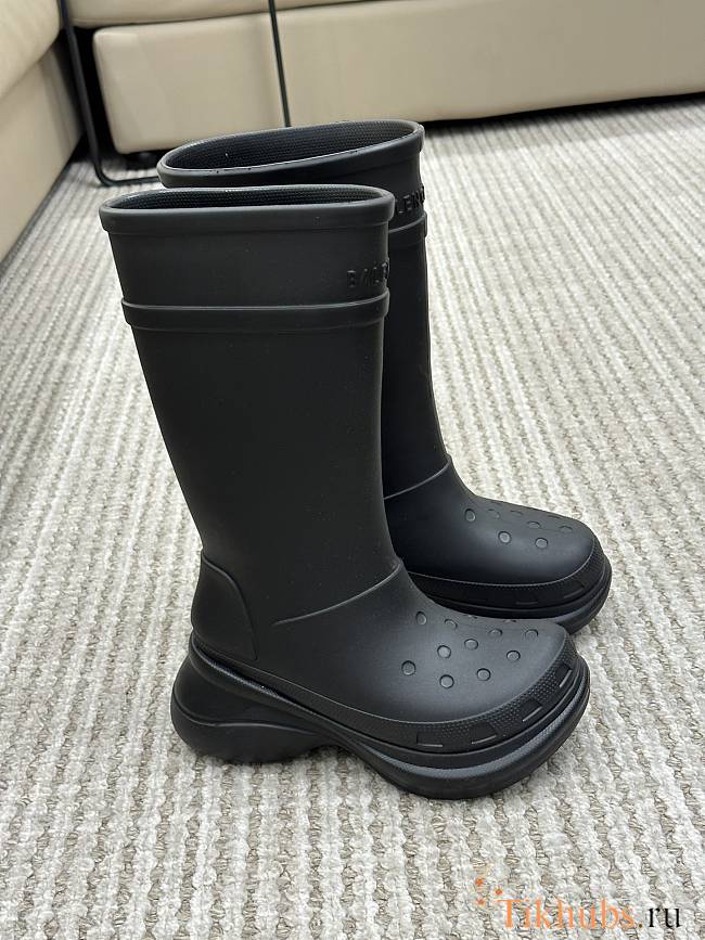 Balenciaga Women's Crocs Boot In Black - 1