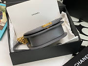 Chanel Small Boy Messenger Caviar Grey Bag 18x12.5x6cm - 3