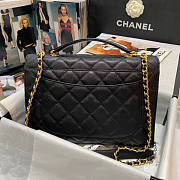 Chanel Satchel Caviar Black Gold 30 x 21.5 × 7 cm - 6