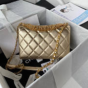 Chanel Small Flap Bag Gold 23x15x7cm  - 3