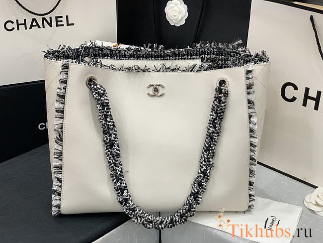 Chanel Shopping White Bag 38x31x10cm - 1