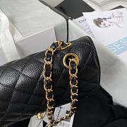 Chanel Flap Bag Black Cavier Gold Hardware 23cm - 2