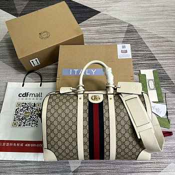Gucci Ophidia Medium Duffle Beige Bag 44 x 27 x 24 cm