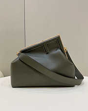 Fendi First Dark Green Leather Bag 32.5 x 23.5 x 15 cm - 1