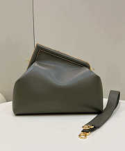 Fendi First Dark Green Leather Bag 32.5 x 23.5 x 15 cm - 6