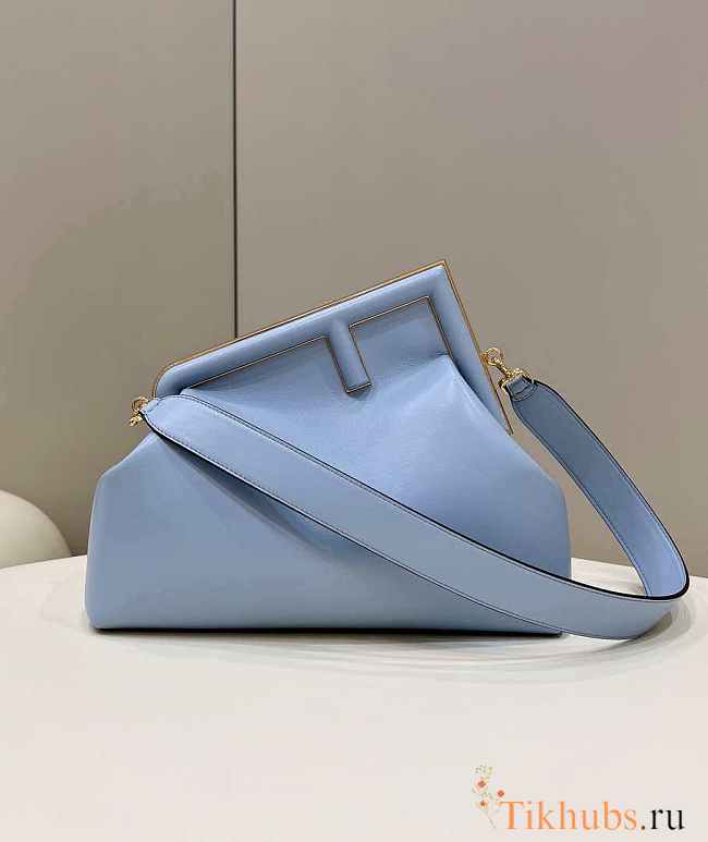 Fendi First Blue Leather Bag 32.5 x 23.5 x 15 cm - 1