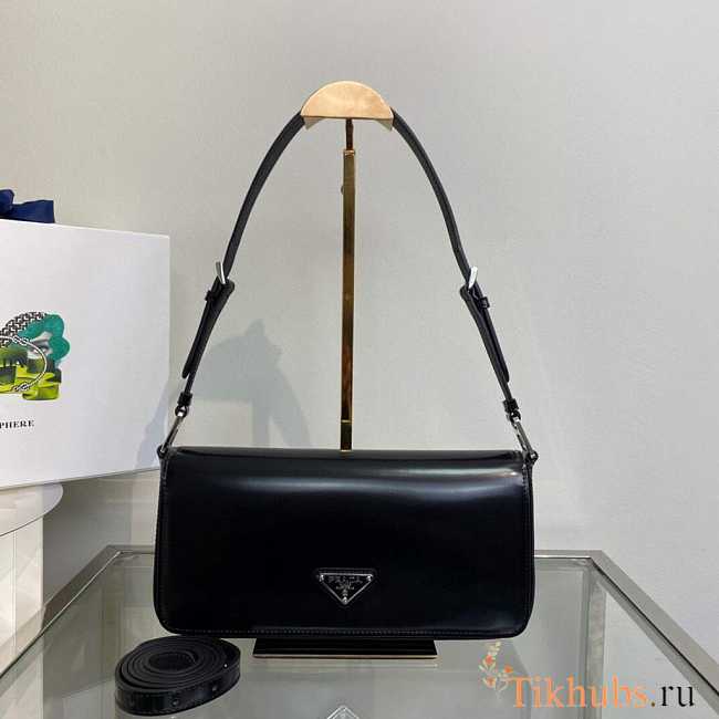 Prada Brushed Leather Femme Black Bag 26x4.8x12cm - 1