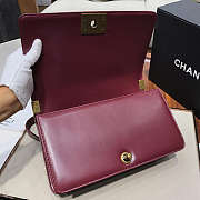 Chanel Leboy Lambskin Bag in Wine Red with Gold Hardware 67086 - 4