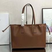 Celine Cabas Drawstring Cuir Triomphe Smooth Calfskin Brown 44x28x18cm - 5