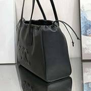 Celine Cabas Drawstring Cuir Triomphe Smooth Calfskin Black 44x28x18cm - 5