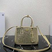 Prada Galleria Satin Mini-Bag With Crystals Gold 20x14.5x9.5cm - 1