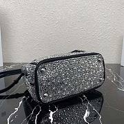 Prada Galleria Satin Mini-Bag With Crystals Black 20x14.5x9.5cm - 3