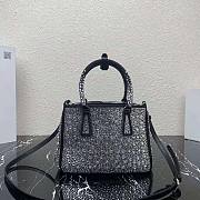 Prada Galleria Satin Mini-Bag With Crystals Black 20x14.5x9.5cm - 4