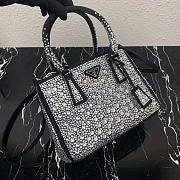 Prada Galleria Satin Mini-Bag With Crystals Black 20x14.5x9.5cm - 6