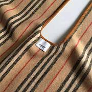 Burberry Lcon Stripe Detail Wool Cape Brown 130x130cm - 3