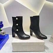 Jimmy Choo Black Nappa Leather Mid-Calf Boots 8.5cm - 1