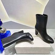 Jimmy Choo Black Nappa Leather Mid-Calf Boots 8.5cm - 2