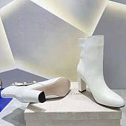Jimmy Choo White Nappa Leather Mid-Calf Boots 8.5cm - 5