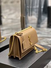 YSL Sunset Medium Chain Smooth Leather Beige 22x16x8cm - 6