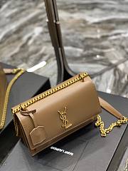 YSL Sunset Medium Chain Smooth Leather Beige 22x16x8cm - 5