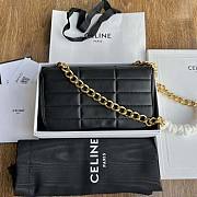 Celine Chain Shoulder Bag Matelasse Black Gold 24x15x5cm - 6