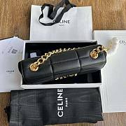 Celine Chain Shoulder Bag Matelasse Black Gold 24x15x5cm - 5