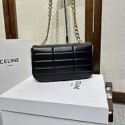 Celine Chain Shoulder Bag Matelasse Black Gold 24x15x5cm - 3