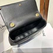 Celine Chain Shoulder Bag Matelasse Black Gold 24x15x5cm - 2