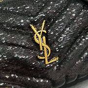 YSL Loulou Small Chain Bag Quilted “Y” Satin and Sequins 23x17x9cm - 6