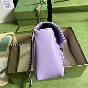 Gucci Marmont Small Shoulder Bag Purple 26x15x7cm - 6