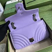 Gucci Marmont Small Shoulder Bag Purple 26x15x7cm - 5