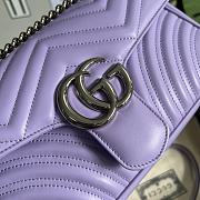 Gucci Marmont Small Shoulder Bag Purple 26x15x7cm - 2