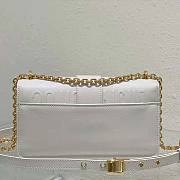 Dior 30 Montaigne East-West Bag with Chain White Calfskin 21.5 x 12 x 6 cm - 6