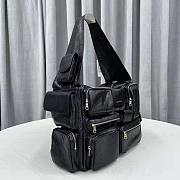 Balenciaga Superbusy Large Sling Bag Black Lambskin 41x28x18cm - 4