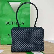 Bottega Veneta Patti Top Handle Bag in Lambskin Black 24x20x12cm - 1