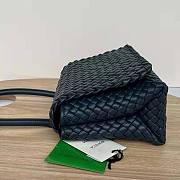 Bottega Veneta Patti Top Handle Bag in Lambskin Black 24x20x12cm - 6