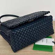 Bottega Veneta Patti Top Handle Bag in Lambskin Black 24x20x12cm - 3