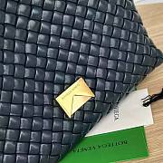 Bottega Veneta Patti Top Handle Bag in Lambskin Black 24x20x12cm - 2