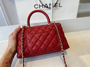 Chanel Coco Handle Caviar Red Gold Hardware 24x14x10cm - 5