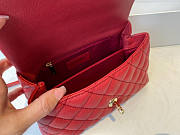 Chanel Coco Handle Caviar Red Gold Hardware 24x14x10cm - 4