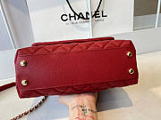 Chanel Coco Handle Caviar Red Gold Hardware 24x14x10cm - 3