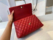 Chanel Coco Handle Caviar Red Gold Hardware 29x18x12cm - 5