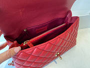 Chanel Coco Handle Caviar Red Gold Hardware 29x18x12cm - 3