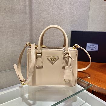 Prada Galleria Saffiano Leather Mini Beige Bag 20x14.5x9.5cm