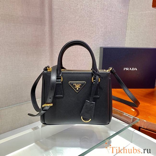 Prada Galleria Saffiano Leather Mini Black Bag 20x14.5x9.5cm - 1