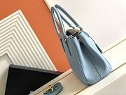 Prada Galleria Saffiano Leather Blue Bag 28x20x12cm - 5
