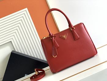 Prada Galleria Saffiano Leather Red Bag 28x20x12cm