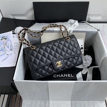 Chanel Flap Bag Caviar In Black 25cm With Gold Hardware