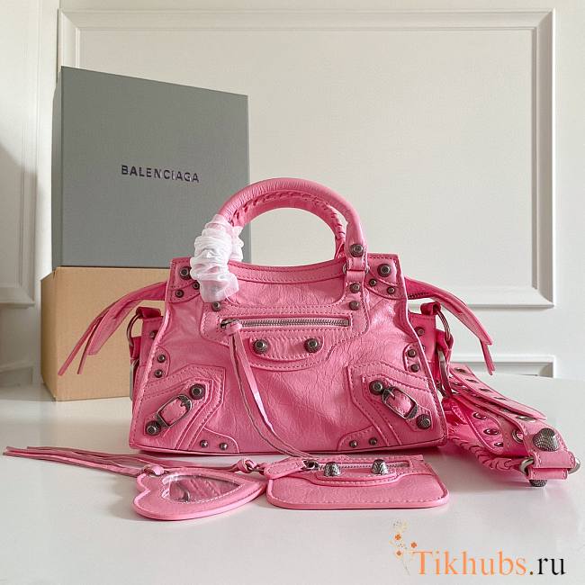 Balenciaga Neo Cagole XS Pink Handbag 26x13x18cm - 1